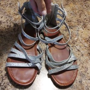 Bongo Silver Gladiator Sandals